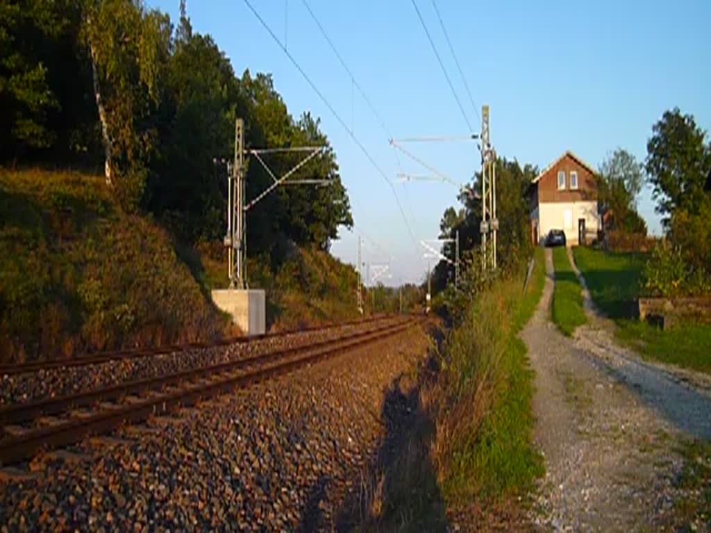 203 405-6 zu sehen am 17.09.2014 mit dem Schrottzug in Jößnitz.