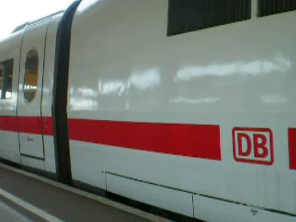 Abfahrt von ICE 372 richtung Berlin Ostbhf.!!! Offenburg, 22.06.08