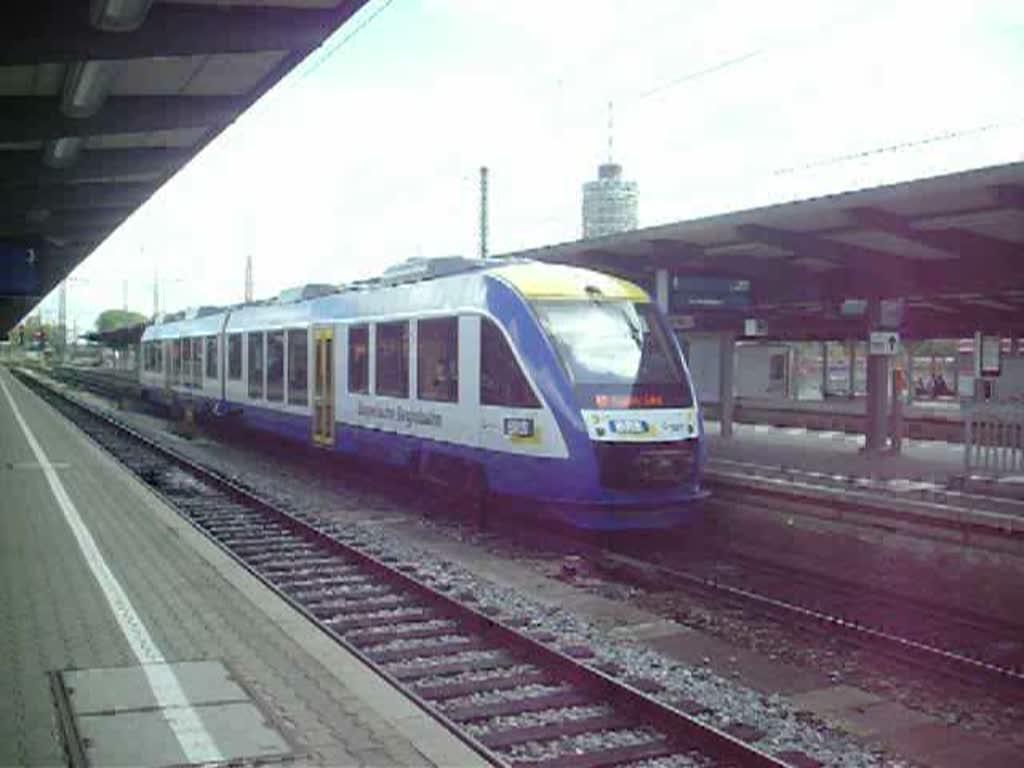 Bayrische Regiobahn, Ausfahrt aus Augsburg HBF nach Oberhausen. 16.05.09