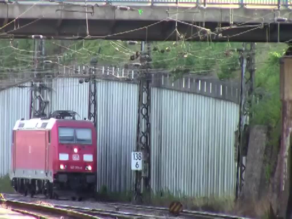 DB 185 351-4 Solofahrt in Saarbrücken-Jägersfreude, Aufgenommen am 24.07.2015