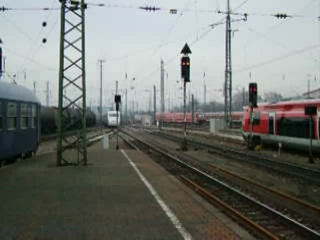 Einfahrt des ICE1 (401 061  Bebra ) als ICE Berlin-Ostbahnhof - Interlaken-Ost in Basel Bad Bf. 