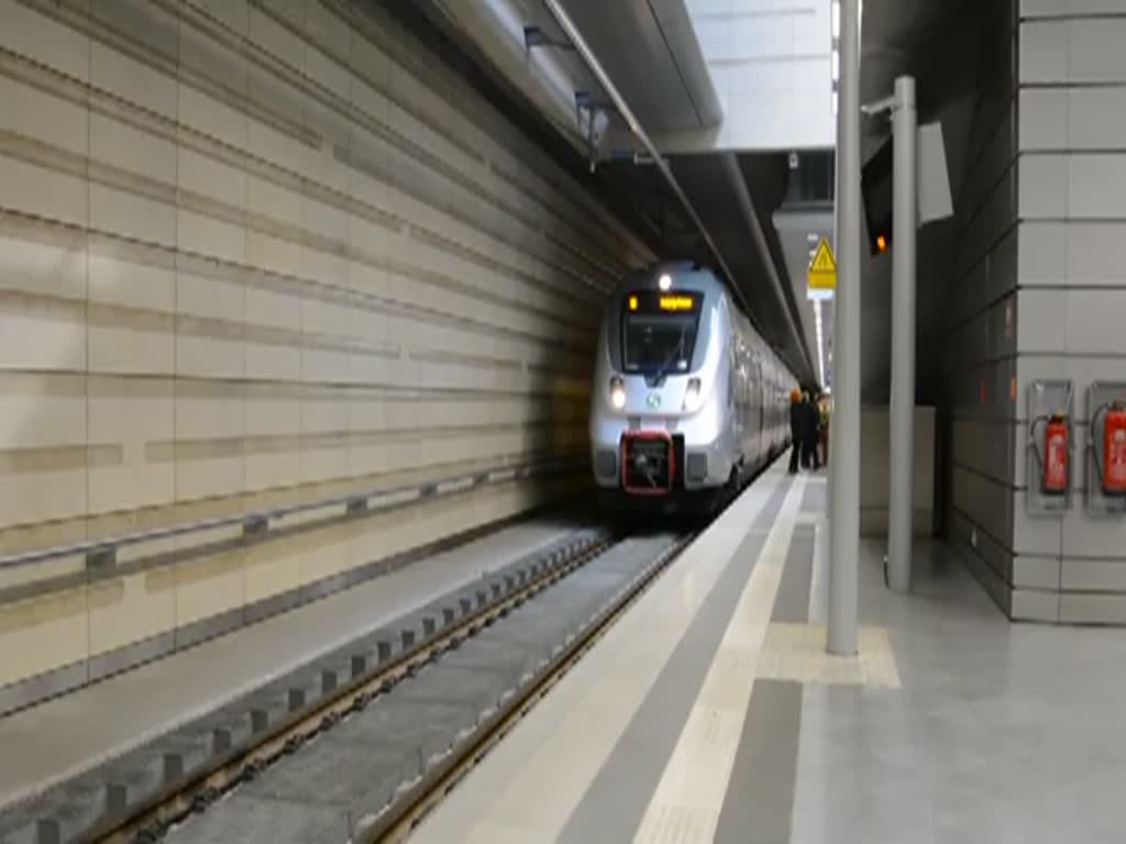 ET 442 (1442-204) bei der Ausfahrt Leipzig Hauptbahnhof Tief am 13.03.2014.