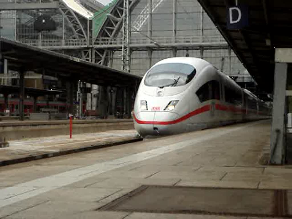 ICE 918 macht sich auf den Weg nach Kln ber Montabaur. Frankfurt am Main Hauptbahnhof am 22.06.07