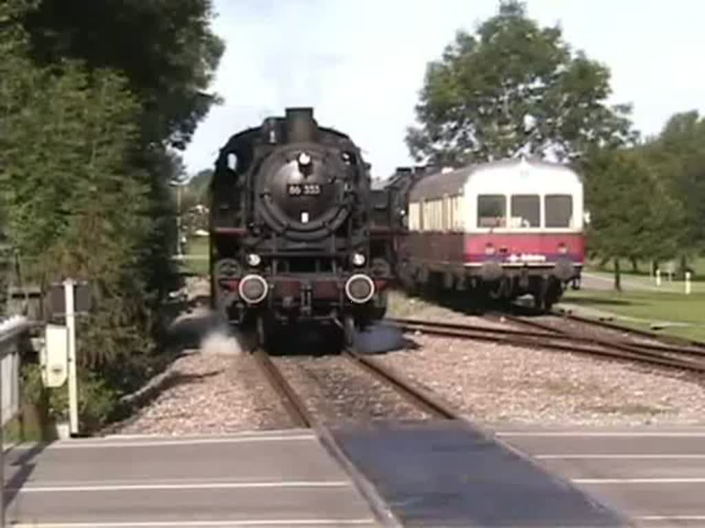 Impressionen vom Dampfzug von Weizen nach Blumberg aufgenommen am Nachmittag an verschiedenen Stellen an der Strecke der Wutachtalbahn.  19.08.06. 
