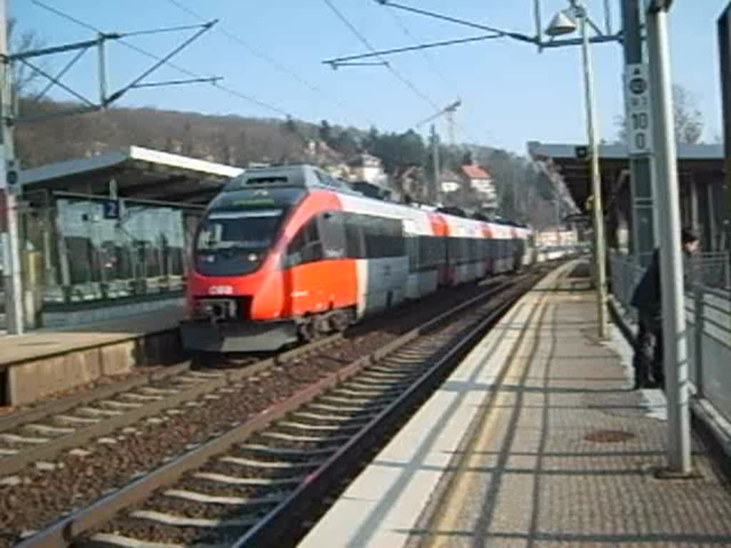 S50 der S-Bahn Wien in  Wien Weidlingau  am 11.2.2008