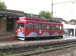AB RhW Rheineck Walzenhausen Bahn BDeh 1/2 Triebzug bei der Abfahrt in Richtung Walzenhausen am Bahnhof Rheineck aufgenommen am 21.08.2006. (Vom VHS �bertragen.)