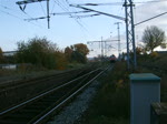 143 841-2 mit S1 von Rostock Hbf Richtung Warnemnde bei der Einfahrt im Bahnhof Rostock-Bramow.(31.10.09)
