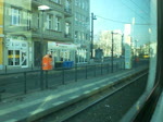 berlin Mitfahrt in der Stra�enbahnlinie M13 zwiachen den Haltestellen Antonplatz und Friesickestra�e.(8.4.2010)