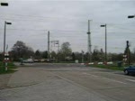 berlin-und-brandenburg Der Bahn�bergang L�bbenau/Spreewald in der Kraftwerkstra�e. Einfahrt der RB14 aus Senftenberg, Gro�r�schen und Calau(NL) nach Nauen. Aufnahme im April 2007