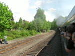 Ausfahrt des Pendelzuges bespannt ...  Bernhard Korch 28.06.2010