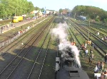 BR 03 18 201, 03 2204, 03 1010 kehren von der Drehscheibe in Leszno zur�ck. Wolsztyn, 3.5.2008