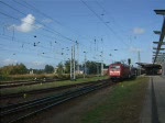 BR 101 mit Zugen IC1805/1815 von Ostseebad Binz/Seebad Heringsdorf nach K�ln Hbf.bei der Ausfaht im Rostocker Hbf.(12.09.09)
