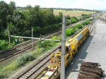br-1014 Eine interessante Beobachtung am 24.08.2009 von der Br�cke, die �ber den Wiener Zvbf f�hrt: 1014 004-4 f�hrt mit einer REX Garnitur in Richtung Wien City vorbei.
