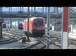 br-1116 Taurus 1116 145-2 f�hrt in den Wien West Bahnhof und hinterher ein City Shuttle auch geschoben von einem Taurus 1116 29.03.2010