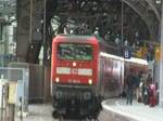 112 104 mit RE? bei der Abfahrt in K�ln Hbf ...