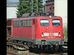 BR 140 mit Zugen 140 501-8 zieht ihren Gz aus dem G�ttinger G�terbahnhof. Aufgenommen am 07.04.2010.