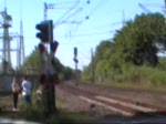 BR 140 mit Zugen 140 801-2 mit einer niederl�ndischen Dosto �berf�hrung am Km 28,190 am 08.05.2008