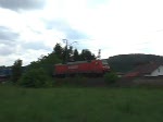 BR 152 Eine BR 152 bef�rdert am 25. Mai 2008 einen Ganzzug der �sterreichischen Spedition 'LKW-Walter'. Die Aufnahme entstand kurz hinter Kronach.