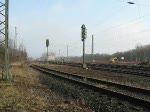 BR 152 2x BR 152 in Doppeltraktion mit BR 155 im Schlepp mit GZ durch Eschwege West in Fahrtrichtung S�den. 03.03.2009.