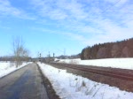 BR 218 mit Zugen Zwei 218er ziehen bei Geltendorf ein EC aus Z�rich nach M�nchen. 28.02.09