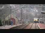BR 3000 E-Lok 3013 kommt am 14.03.09 aus Richtung Liers und f�hrt in den Bahnhof von Trois-Ponts ein, um nach kurzem Halt ihre Reise in Richtung Luxemburg fortzusetzen. (Video von VHS �bertragen)
