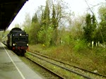 BR 38 38 2267 bei der Ausfahrt in Essen-Kettwig