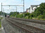 BR 4000 Die aus Wiltz kommende RB mit Lok 4020, begegnet den IR mit Lok 3007 in Richtung L�ttich, am 23.06.09 zwischen Ettelbr�ck und Schieren.  