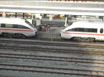 br-411-ice-t Zwei ICE T werden am 04.01.2008 in Passau Hbf miteinander Gekuppelt. 