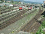 br-541-taurus Eine BR 541 der Slowenischen Eisenbahn zieht gerade einen EC aus M�nchen mit 3 Wagons aus dem Bahnhof Villach an der Tauernbahn nach Zagrab. Am 12.04.07
