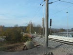 br-646-stadler-gtw-db Premiere! Der GTW2/6 der HLB (946 403/903), und damit der erste Personenzug passiert bei Testfahrtzwecken den noch im Bau befindlichen HP Eschwege Niederhone in Fahrtrichtung Stadtbahnhof. Aufgenommen am 08.11.2009.