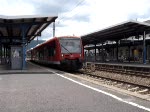 br-650-regioshuttle-db Diese Br.650 fuhr am 30.Mai.07 von Ulm Hbf nach Ellwangen, hier bei der Ausfahrt des Bahnhofs Aalen. Gru� noch an den netten Lokf�hrer. :-)