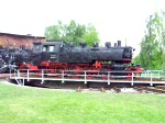 BR 86 Hier pr�sentiertsich 86 1607-5 auf der Drehscheibe in Schwarzenberg.