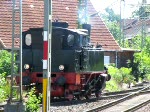 BR 91 Dampflok BR 91 134 -DR- rangiert im Bahnhof Ludwigslust 01.08.2009
