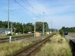 BR 91 Dampflok BR 91 134 -DR- mit 'ihrem' Sonderzug der MEF hat Einfahrt im Haltepunkt Rastow 01.08.2009
