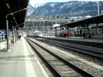 Einfahrt Pendolino in Brig 23.2.2010   ...