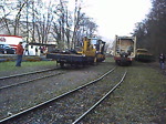 Brohltalbahn Der Schmalspur SKL und Lok Franzburg fahren zu ihrem Stellplatz anlass ist Dampfspektakel und 175 Jahre Deutsche Eisenbahn am 2.4.10