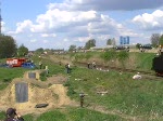 Dampflokparade Wolsztyn 2008 Die Loks wurden zusammengekoppelt und fahren zur�ck zum Bahnhof. Das Pfeifen l�sst den ganzen K�rper vibrieren. 3.5.2008