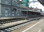 Ein Seehas beschleunigt aus dem Konstanzer Bahnhof um in die Abstellanlage zu fahren. Man hrt gut wie der Triebwagen beschleunigt. 19. Juli 2008.