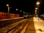 Hier verlsst eine RB nach Lichtenfels den Bahnhof Saalfeld (Saale) auf Gleis 2 um 18:59 am 16.01.2009.