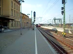 50 3682-7 mit einem Sonderzug nach Osterburg.
Standpunkt Bahnsteig in Wittenberge.