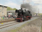 65 018 zu den Frühjahrsmuseumstagen im Eisenbahnmuseum Bochum Dahlhausen bei Führerstandsmitfahrten am 17. April 2011.