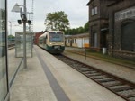 650 032-4 als PRE81259 von Bergen auf Rgen nach Lauterbach Mole bei der Ausfahrt im Bahnhof Bergen auf Rgen.19.05.2012