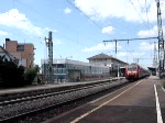 Ankunft eines IC´s im Bahnhof Aalen mit einer BR.101. Dieser Zug kam von Nrnberg Hbf und fuhr anschlieen weiter nach Karlsruhe Hbf.