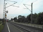 Zugtreff am 04.Juni 2011 zwischen dem RE 3491 nach Lichtenfels und der 152 050 mit gemischten Gterzug Richtung Saalfed(S) in Gundelsdorf.