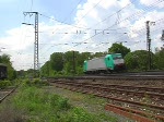 Angel Trains Cargo Lok E186 107 auf einer Leerfahrt kurz vor dem Bahnhof Frth (Bayern). Die Aufnahme entstand am 14. Mai 2008.
