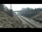 Aktueller Bahnbetrieb - Mit einem  Gemischtwarenladen  ist eine Vertreterin der BR 189 an der Geislinger Steige talwrts unterwegs. Bei Amstetten am 05.03.2011.