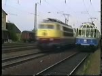 Auf der linken Rheinstrecke mute sich der Glserne Zug (491 001) am 3. August 1989 die berholung durch einen IC mit 103 gefallen lassen. Er war wieder einmal fr die DGEG unterwegs.