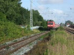 112 114-4 mit Sonderzug von Warnemnde nach Berlin-Ostbahnhof bei der Durchfahrt im Bahnhof Rostock-Bramow.Gefilmt am 12.07.09 