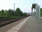 115 509-2 mit DZ 2680 von Warnemnde nach Berlin-Lichtenberg Bei der Durchfahrt im Bahnhof Rostock-Bramow(Leerzug).18.05.2011