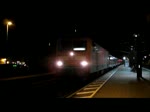143 847 verlsst am 04.November 2011 mit einer 4-teiligen RB nach Saalfeld(S) den Bahnhof Kronach.